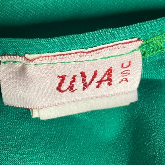 COPY - UVA GREEN BLING HALTER TOP SIZE MEDIUM ASYMMETRICAL - Picture 6 of 7